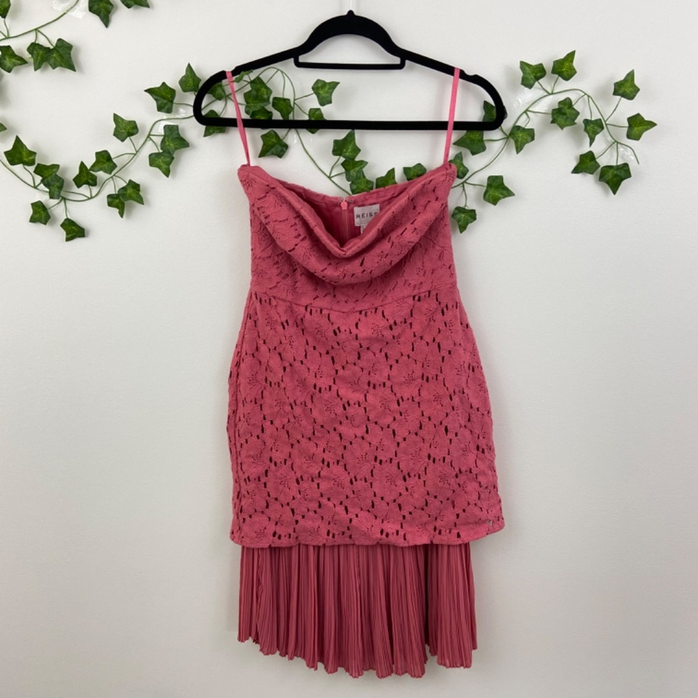 Reiss pink strapless cocktail mini dress Sz 4 - Picture 4 of 4